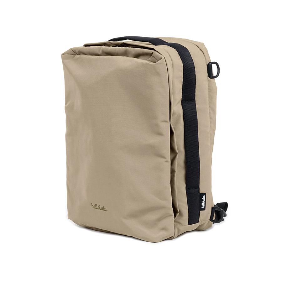 HELLOLULU Kell 3-Way Convertible Backpack Purse in Soft Pastel Khaki - Perfect for Work, Travel & Everyday Use