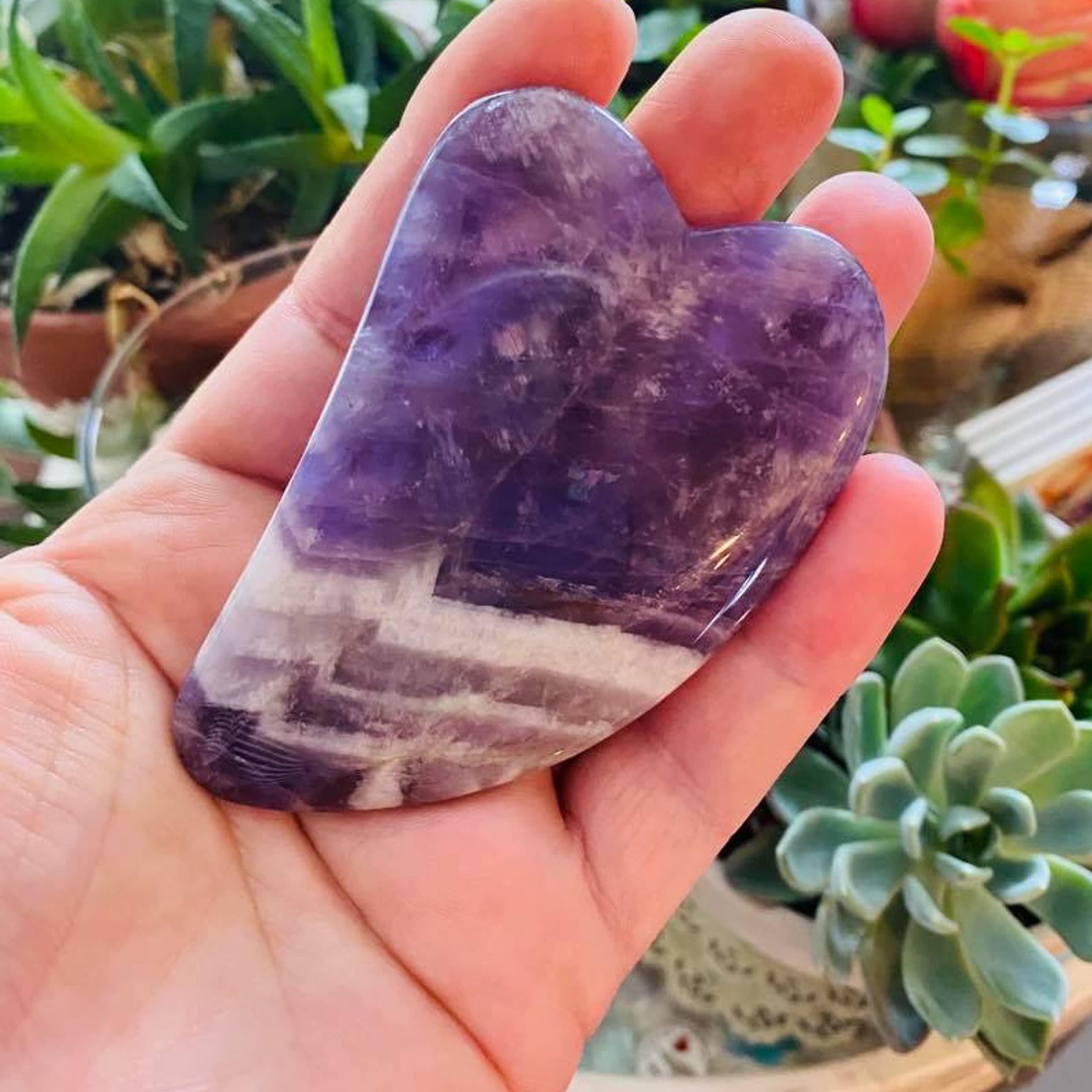 Amethyst Spa Gift Set for Women - Relaxation & Self-Care Kit with 3 Purple Crystal Pieces | Perfect Birthday, Anniversary & Spa Day Gifts for Her