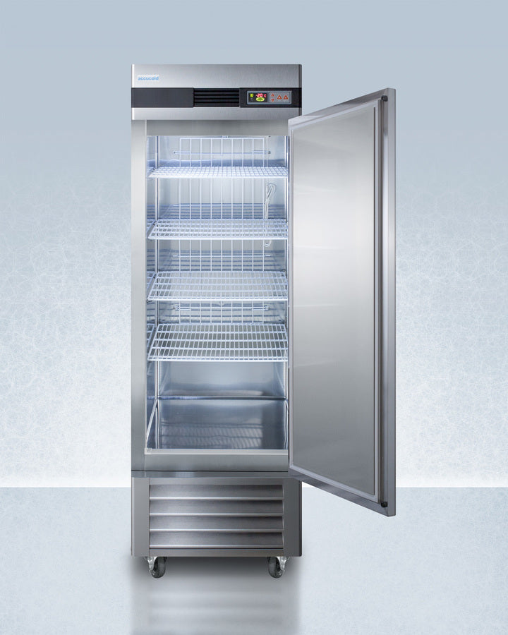 Accucold 23 Cu.Ft. Stainless Steel Upright Pharmacy Freezer - AFS23ML | Perfect for Medical Labs, Pharmacies & Vaccine Storage