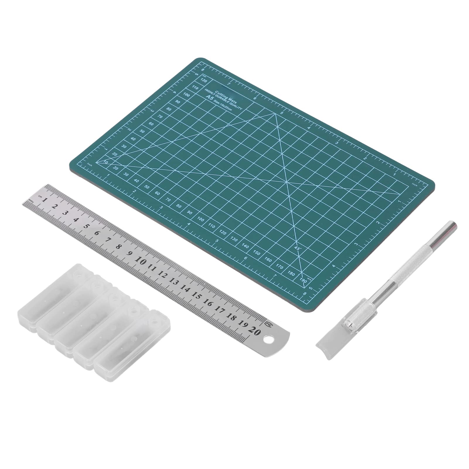Tgoon Non-Slip Cutting Mat with Handle - Self-Healing Fabric Cutting Mat with Precision Measurement Grid & Ruler for Sewing, Quilting, and DIY Crafts - Perfect for Fabric, Paper, and Craft Projects