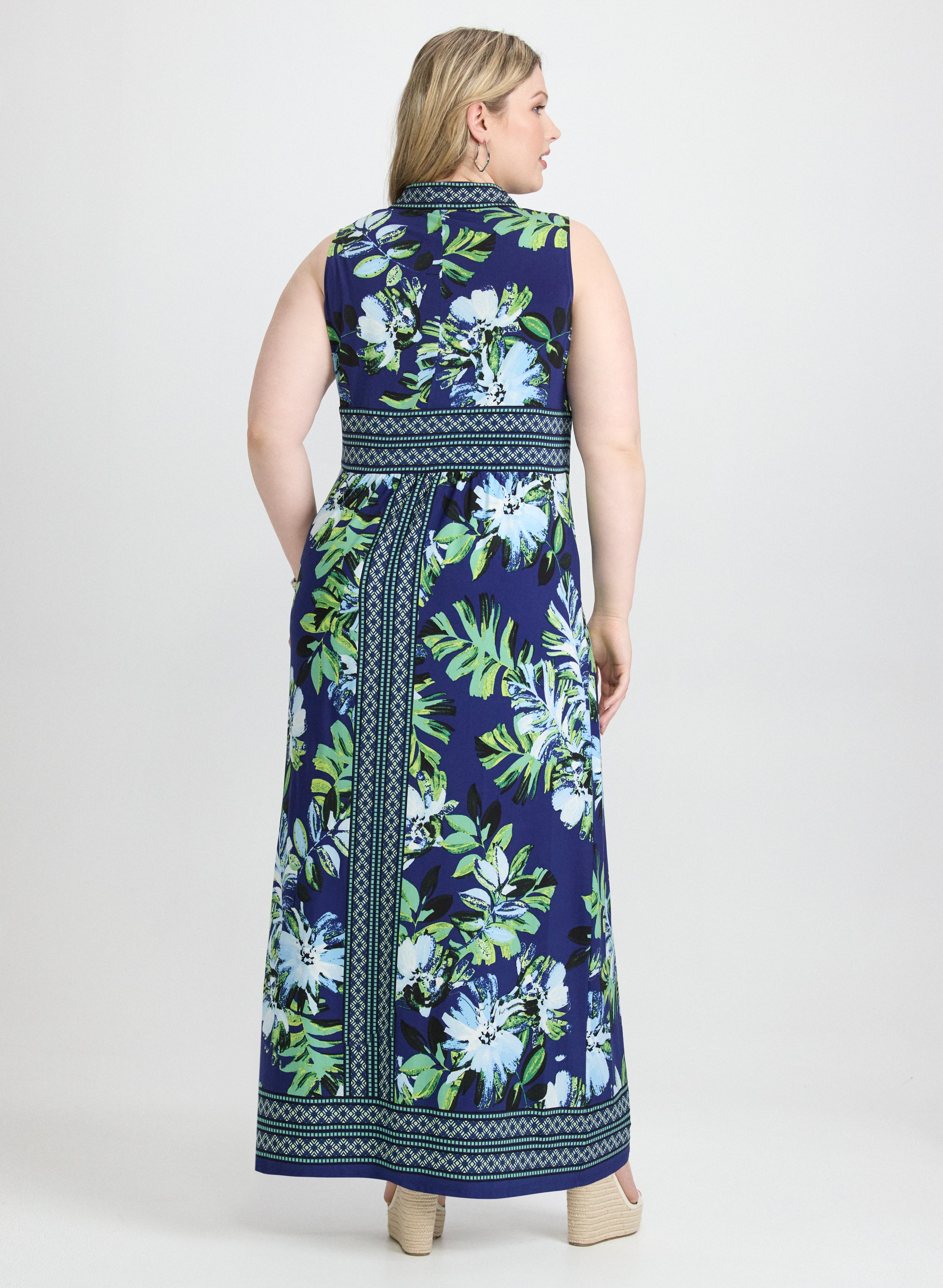 Floral Maxi Dress for Women - Elegant Long Summer Dress with Flowy Skirt - Perfect for Beach, Vacation, and Outdoor Parties