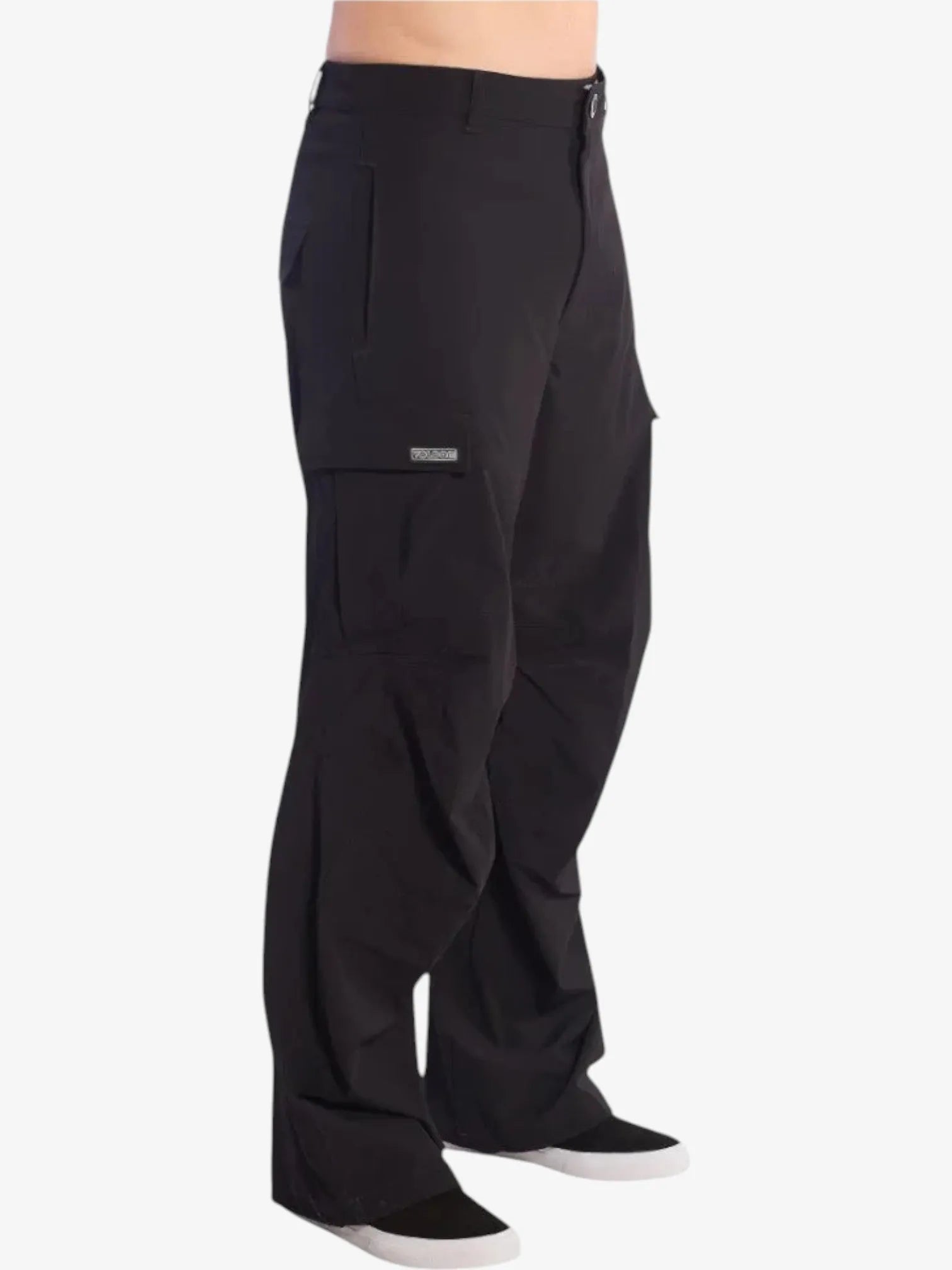 Volcom Baggy Cargo Pants for Men - Black Loose Fit Streetwear Trousers for Skateboarding & Urban Fashion