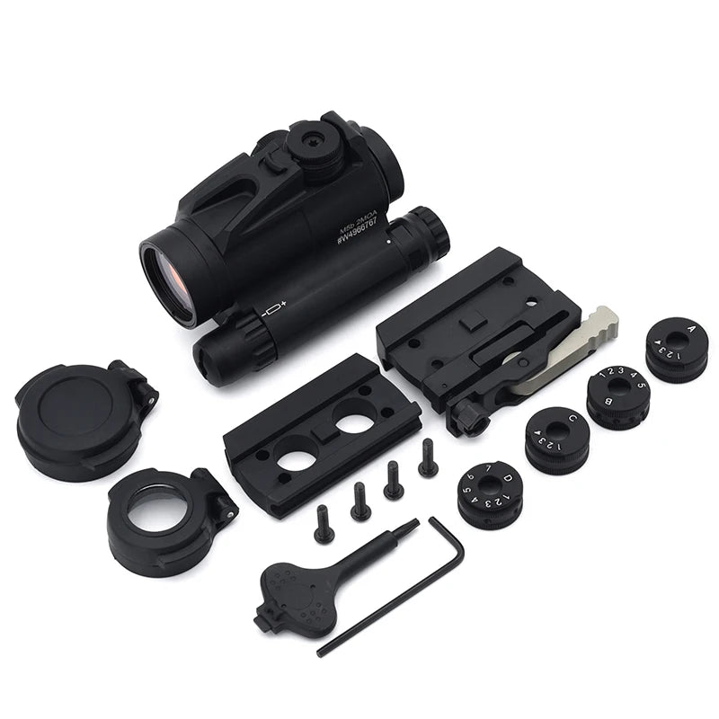 Holy Warrior Tactical MHW5b RDS Red Dot Sight Reflex Scope with LRP BCM Mounts - Full Markings for Hunting, Airsoft & Tactical Shooting | Perfect for Outdoor Adventures, Target Practice & Competitive Shooting Sports