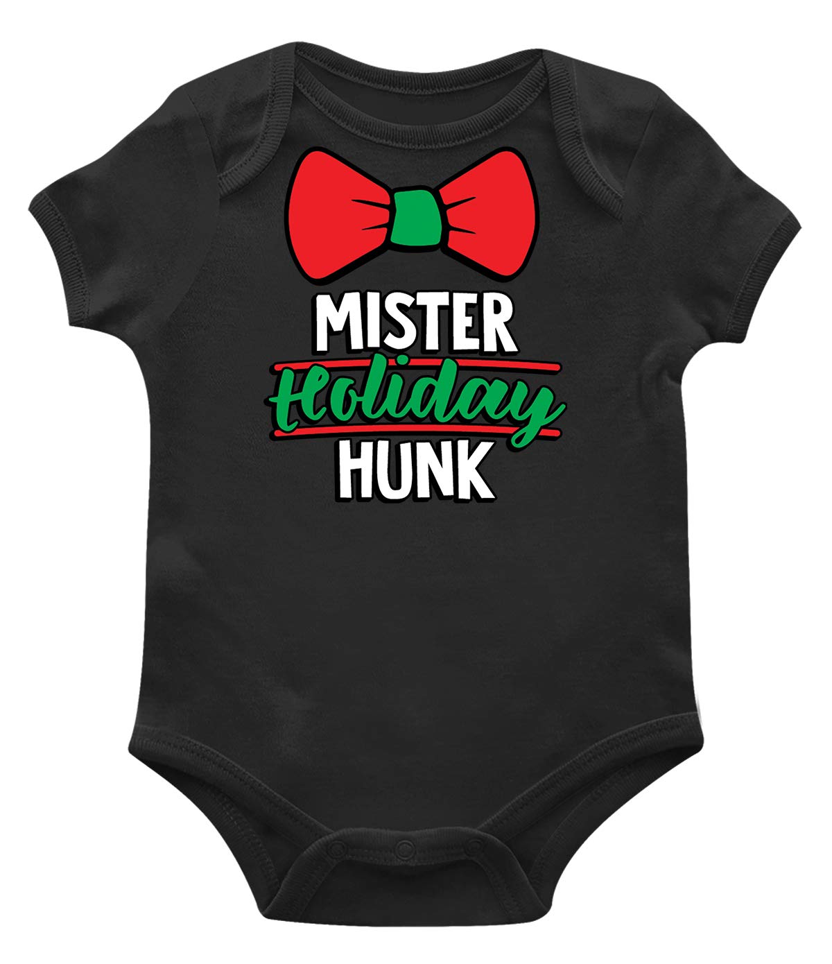 SpiritForged Apparel Mister Holiday Hunk Baby Bodysuit - Cute Christmas Outfit for Infants | Perfect for Family Photos, Holiday Parties & Gift Giving