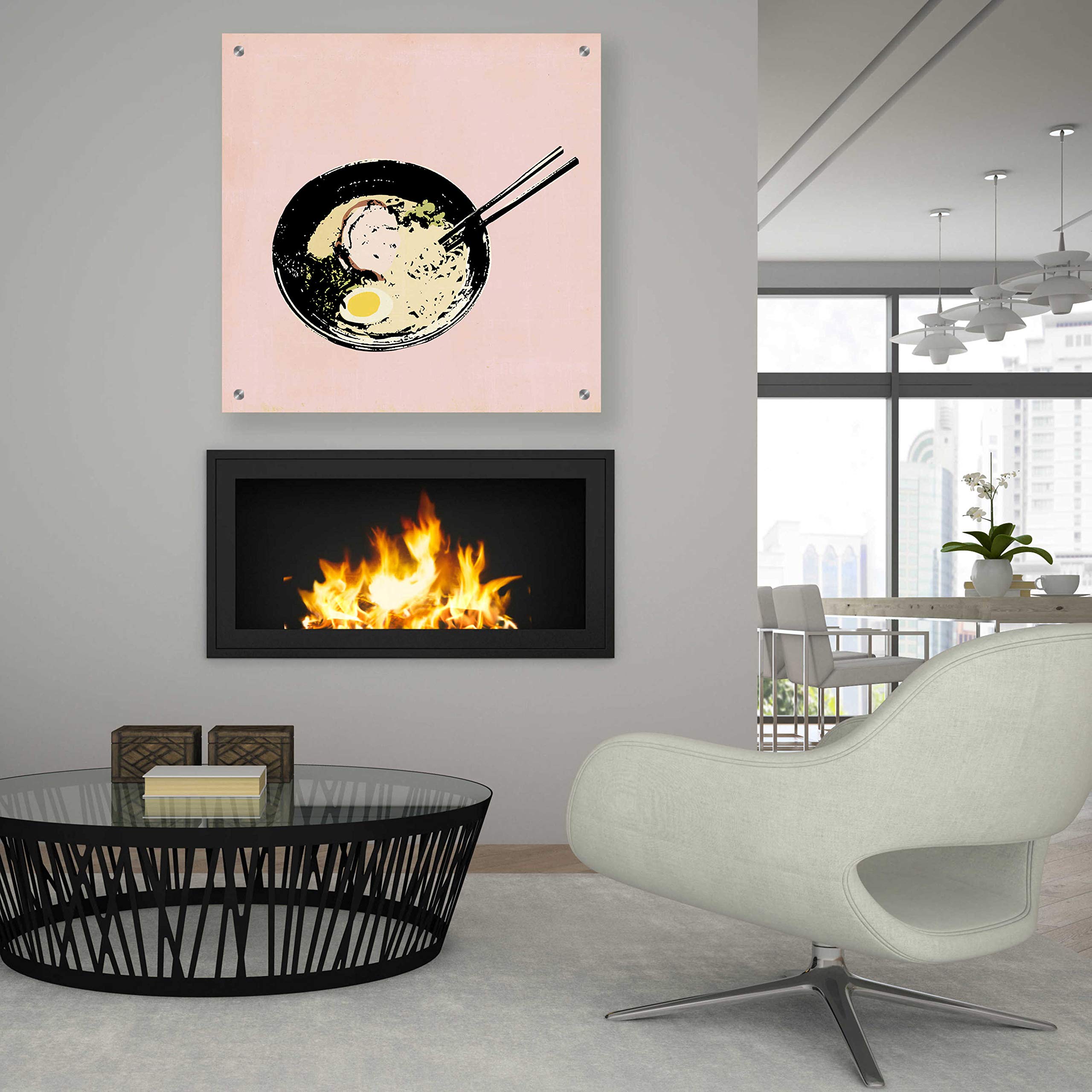 Epic Art 'Ramen Bar II' by Annie Warren - 36x36 Inch Vibrant Acrylic Glass Wall Art Painting - Modern Asian Restaurant Decor, Home Dining Room Artwork, Unique Gift for Ramen Lovers