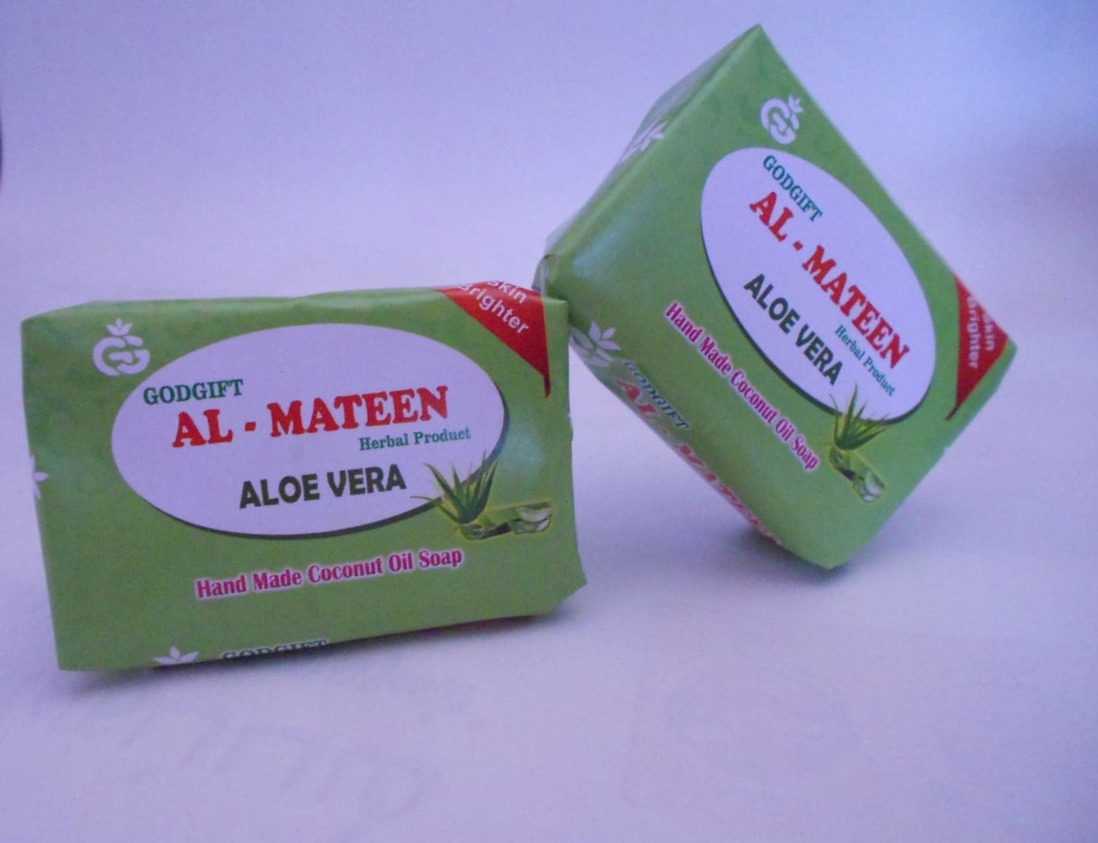 AL MATEEN Coconut Oil & Aloe Vera Soap - Natural Moisturizing Bar for Dry Skin, Face & Body Cleanser - Perfect for Sensitive Skin Care & Daily Bath Routine