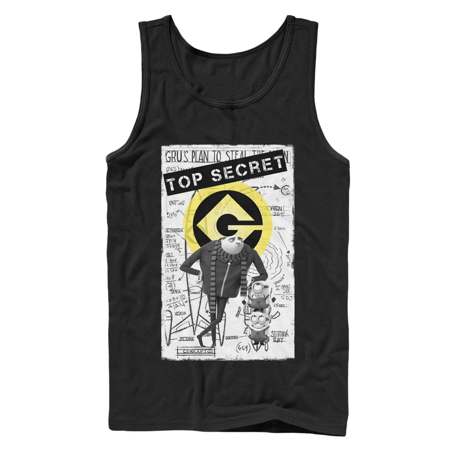 Men's Despicable Me Secret Agent Graphic Tank Top - Funny Movie T-Shirt for Summer, Cosplay & Casual Wear
