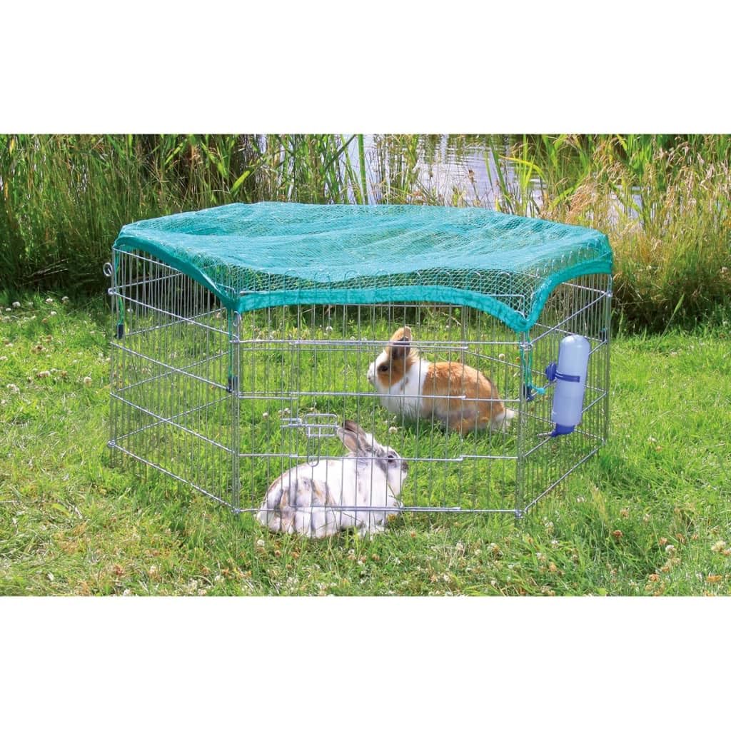 Trixie Natura Outdoor Rabbit Run with Net - 63 × 60 cm, 6-Piece Set for Small Pets - Perfect for Backyard Playpen & Garden Exercise for Rabbits, Guinea Pigs & Small Animals