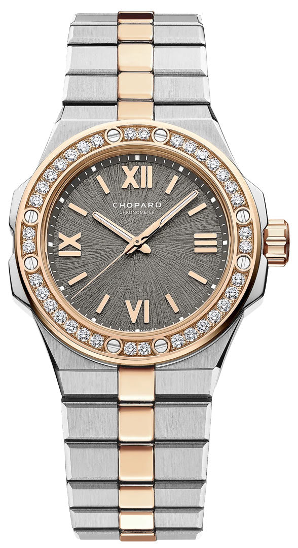 Chopard Alpine Eagle Ladies Watch - 36mm Stainless Steel & 18kt Rose Gold with Diamonds | Luxury Swiss Timepiece for Women | Perfect for Gala Events, Business Meetings & Special Occasions
