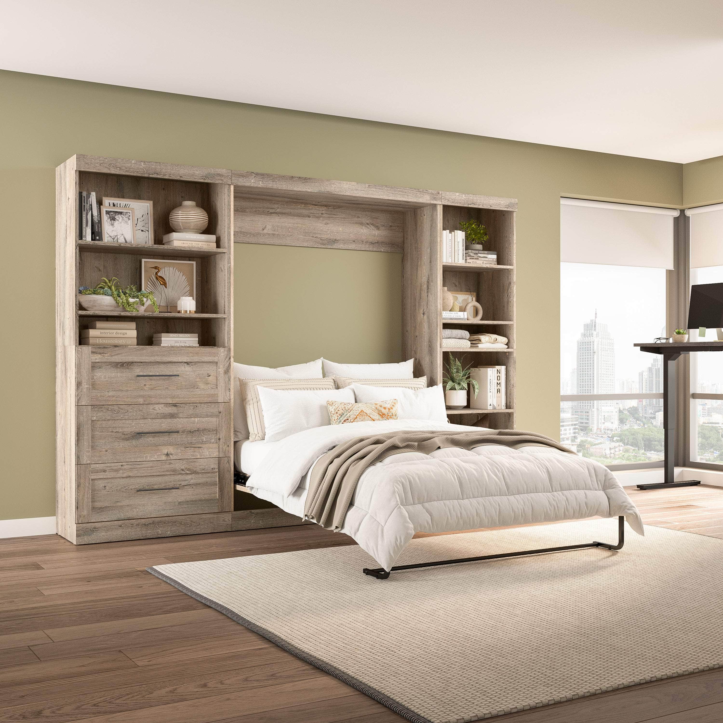 Pur Full Murphy Wall Bed with Storage - 120