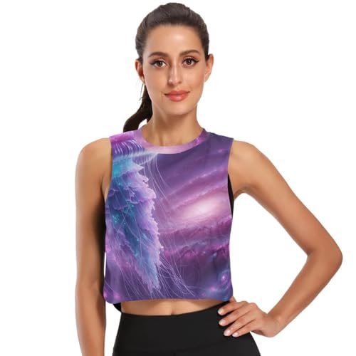 Jellyfish in Purple Space