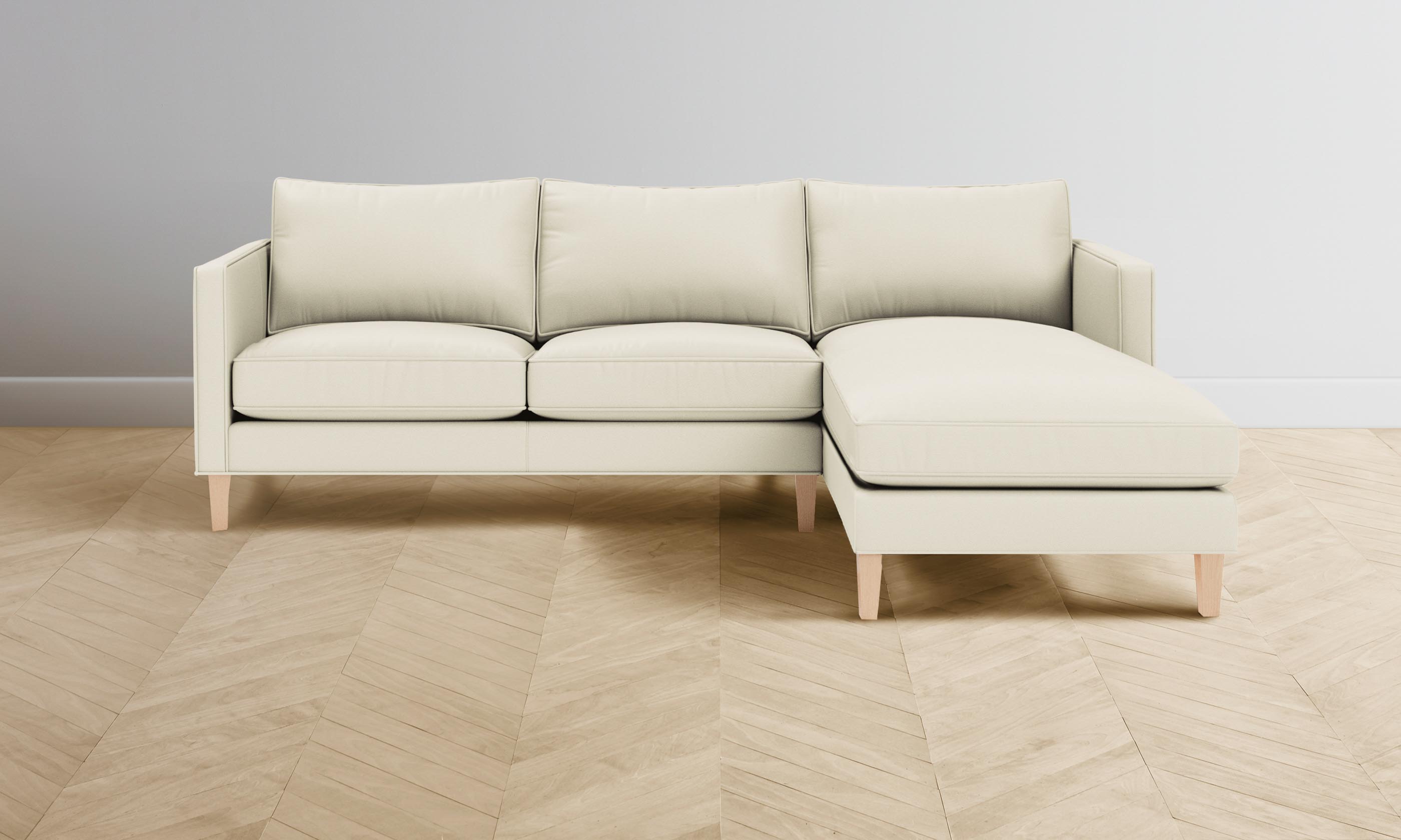 Premium Crosby Sectional Sofa - Genuine Pebbled Leather Upholstery, Modern Swan Design for Living Room & Lounge Comfort