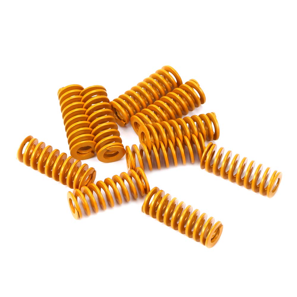 FYSETC 3D Printer Springs - 8mm OD 20mm Length Compression Die Springs for Creality Ender 3/Pro/V2, CR-10, Hot Bed Leveling - Light Load Replacement Parts (Pack of 10) - Perfect for 3D Printing Enthusiasts & DIY Projects