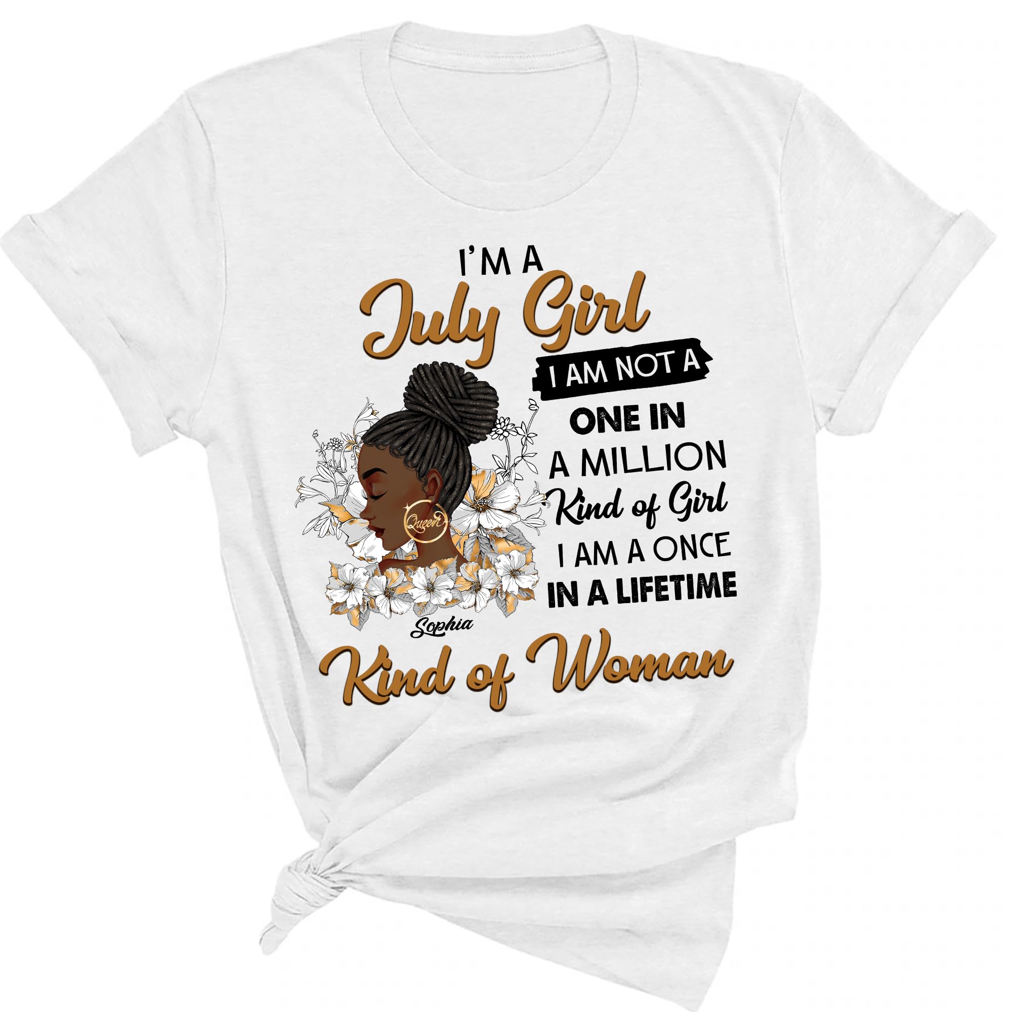 Custom July Birthday T-Shirts for Women - Funny 'Queens Are Born in July' Graphic Tee - Personalized Birthday Gift Idea - Perfect for Summer Parties, Girls' Night Out & Birthday Celebrations