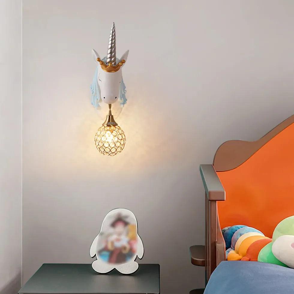 Unicorn Cartoon LED Night Light for Kids Bedroom - Cute Wall Lamp for Nursery, Girls Room Decor - Perfect for Bedtime, Reading & Nighttime Comfort