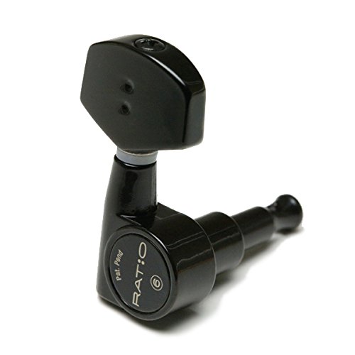 Graph Tech Ratio Locking Machine Heads for Electric Guitar - 3x3 Tuning Pegs, 2-Pin Design (PRN-2311-B0) - Perfect for Professional Musicians & Studio Recording