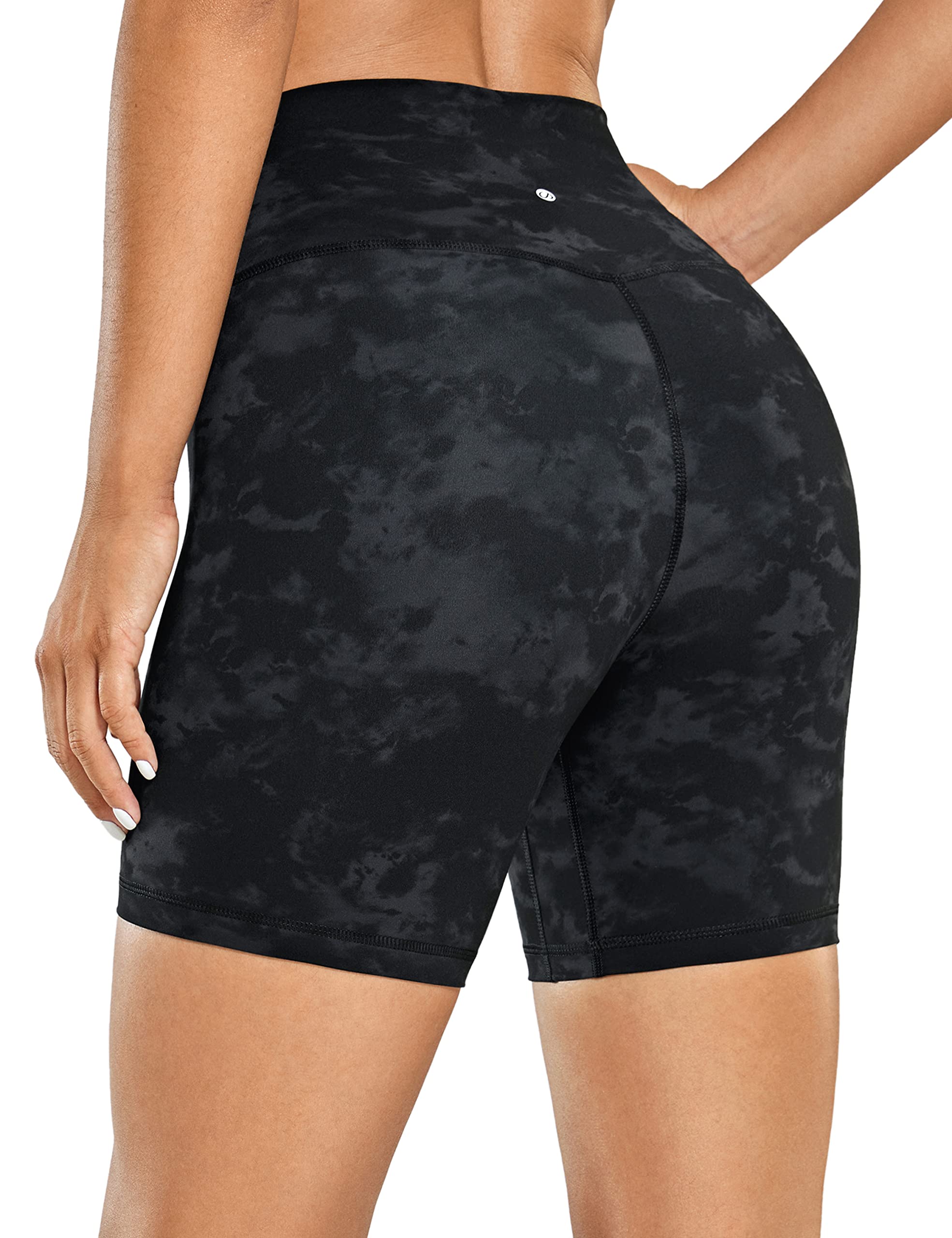 CRZ YOGA Women's High Waist Workout Shorts 4''/6''/8'' - Brushed Naked Feeling Biker Shorts for Gym, Running & Yoga | Matte Spandex Activewear for Women