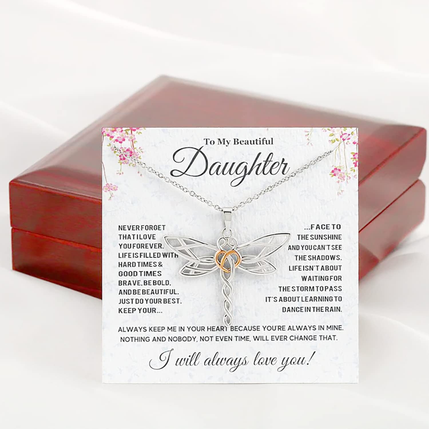 Personalized Mother Daughter Necklace Set - Heart Pendant Jewelry Gift for Teen Girls, Birthday, Christmas, Graduation & Valentine's Day - Perfect for Special Occasions & Everyday Wear