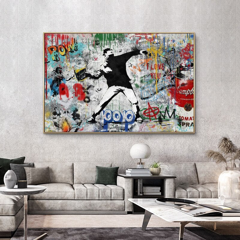 Banksy Street Art Premium Collection - Authentic Urban Art Prints for Home & Office Decor | Perfect for Modern Living Rooms, Offices & Gift Ideas