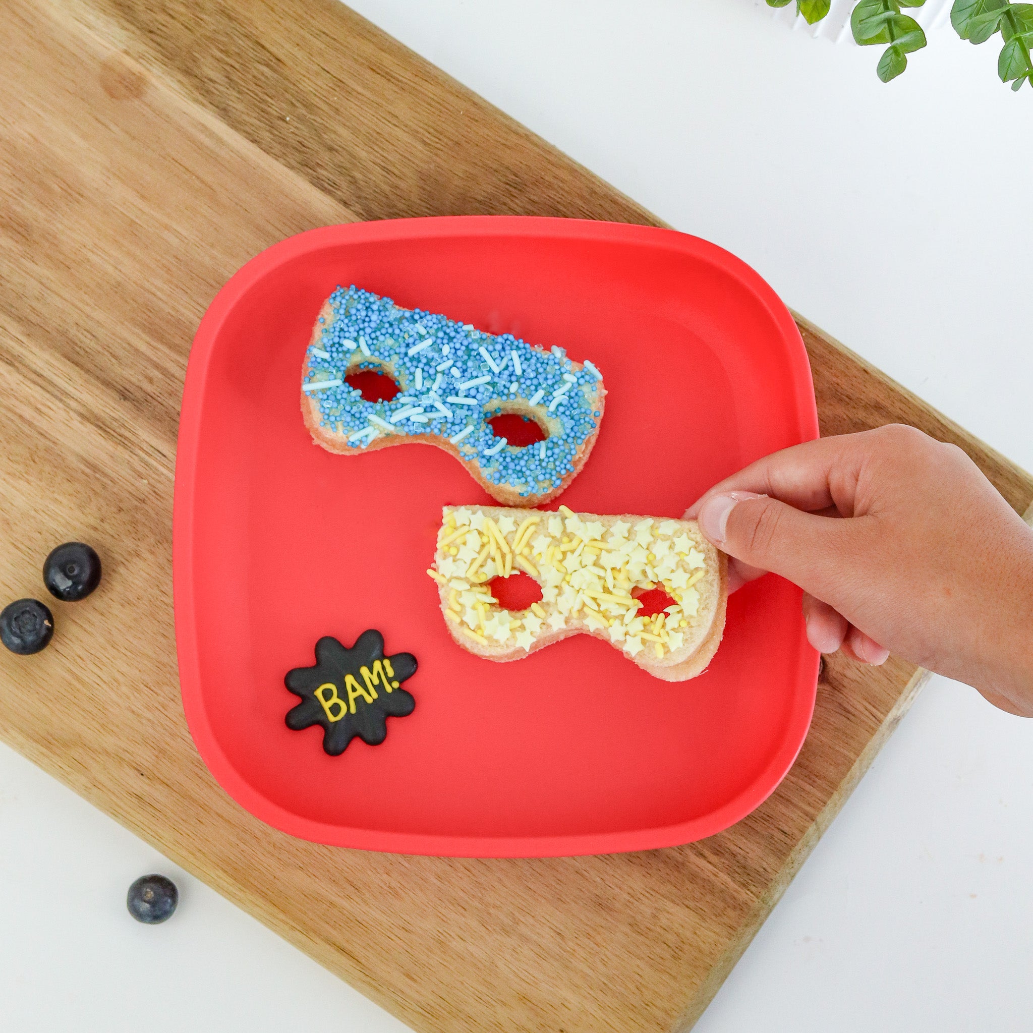 Superhero Sandwich Cutters Set of 2 - Fun Lunch Box Cookie Cutters for Kids - Perfect for School Lunches, Parties & Healthy Snacks