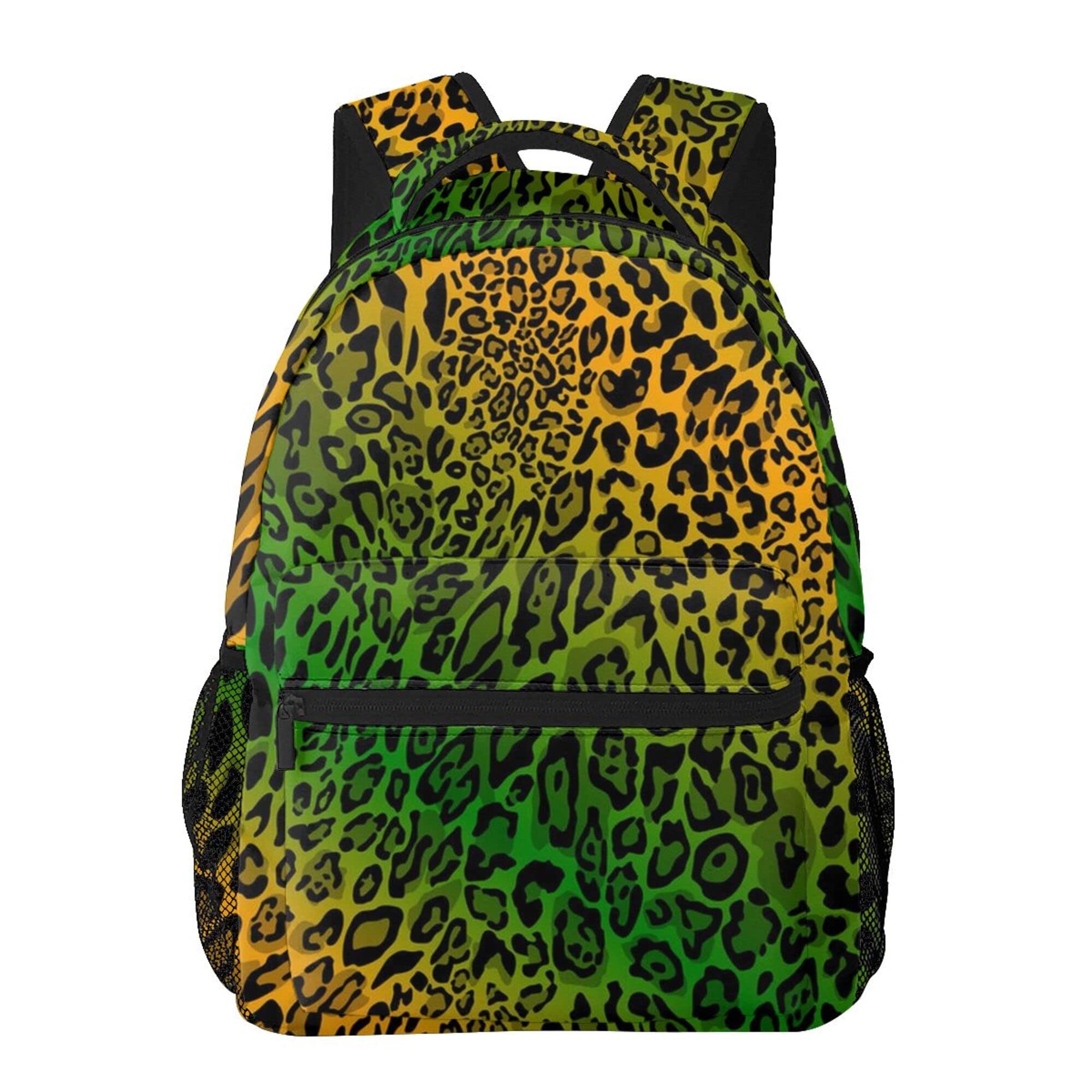 Durable Cheetah Leopard Print Laptop Backpack - Waterproof Travel Daypack for Women & Men, Adjustable Shoulder Straps - Perfect for Camping, Hiking, School & Work Commute