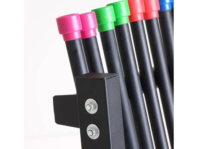 Warrior Aerobic Body Bar Storage Rack - Heavy Duty Fitness Equipment Organizer for Yoga, Pilates & Home Gym Workouts - Perfect for Studio, Garage & Home Exercise Space