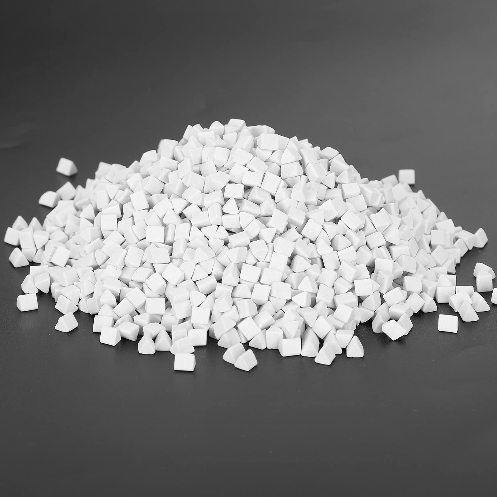 Premium Rock Tumbler Ceramic Pellets - 4mm Triangle Ceramic Media for Polishing Stones (500g) | Ideal for Jewelry Making, Lapidary & Rock Tumbling Hobbyists