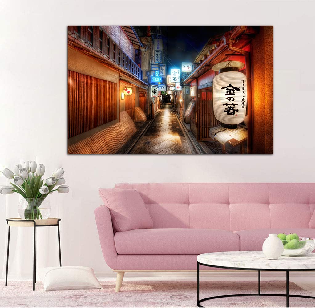 Japanese Restaurant Canvas Art - Framed Wall Painting Decor for Home, Office & Bedroom - Ready to Hang - Perfect for Dining Room & Kitchen Decor