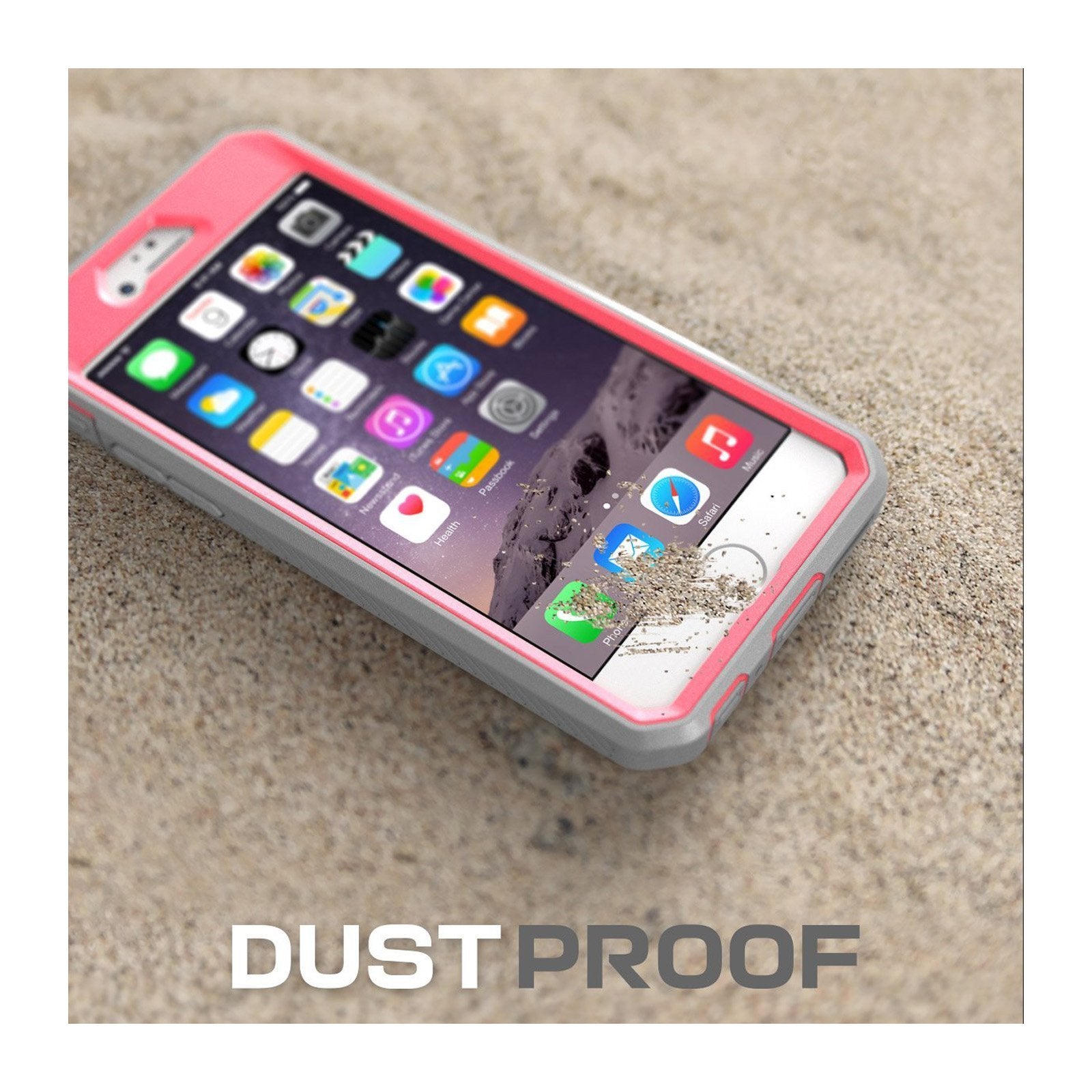 iPhone 6 Plus / 6S Plus Unicorn Beetle Pro Full Body Rugged Holster Case with Built-in Screen Protector - Shockproof Heavy Duty Protection for Outdoor, Work & Daily Use (Pink)
