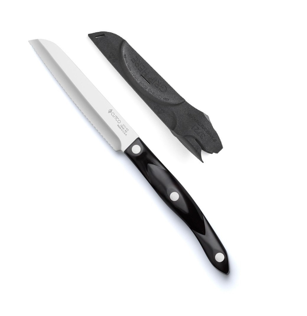 Premium Santoku-Style Trimmer Knife with Protective Sheath - Sharp Japanese-Inspired Blade for Kitchen, Camping & Outdoor Cooking