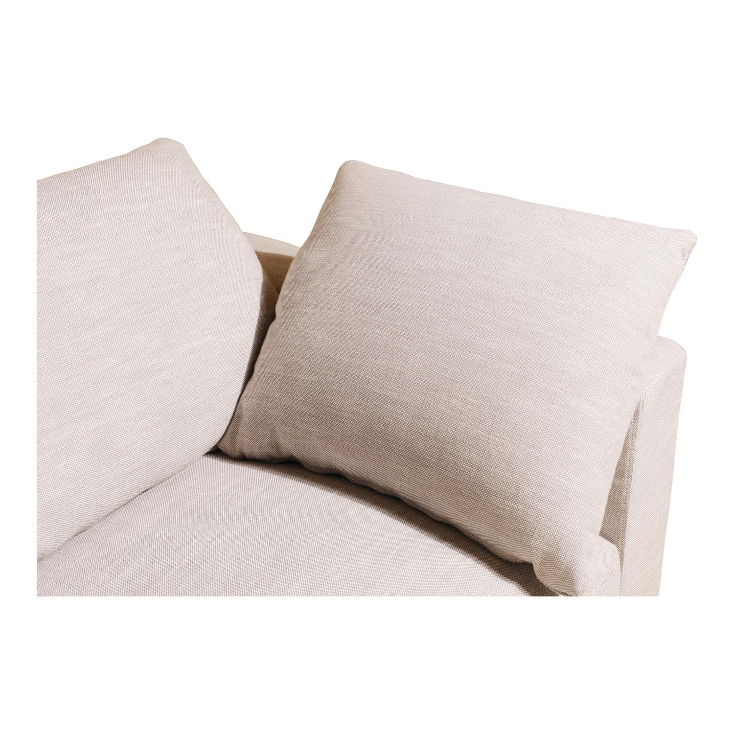 Moe's Home Collection Justin Signature Modular Sectional Sofa - Light Grey Fabric - Modern L-Shaped Couch for Living Room, Family Room & Home Theater