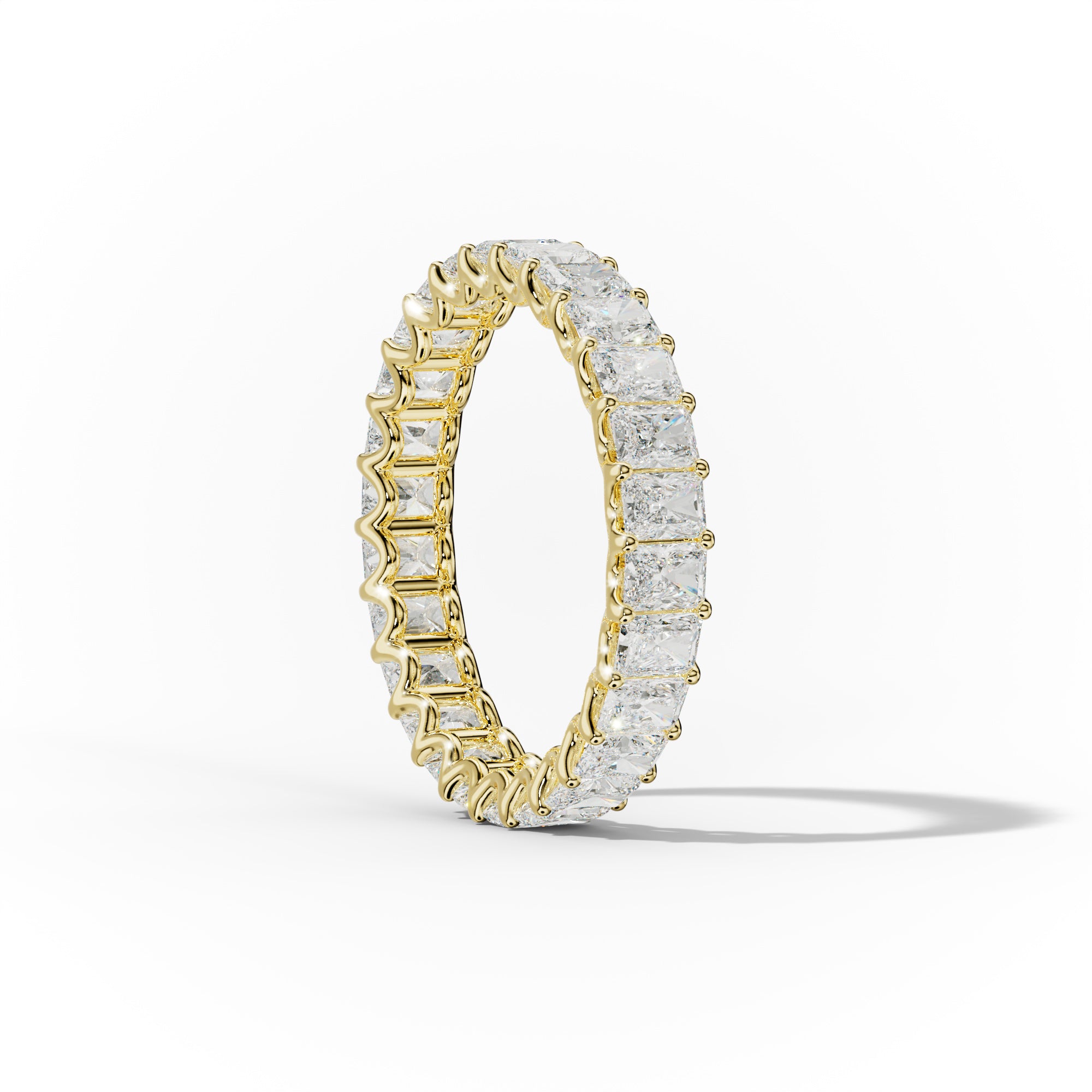 3.0 Carat Radiant Cut Diamond Eternity Band - Shared Prong Wedding Ring for Women - Perfect for Anniversaries, Engagements & Special Occasions