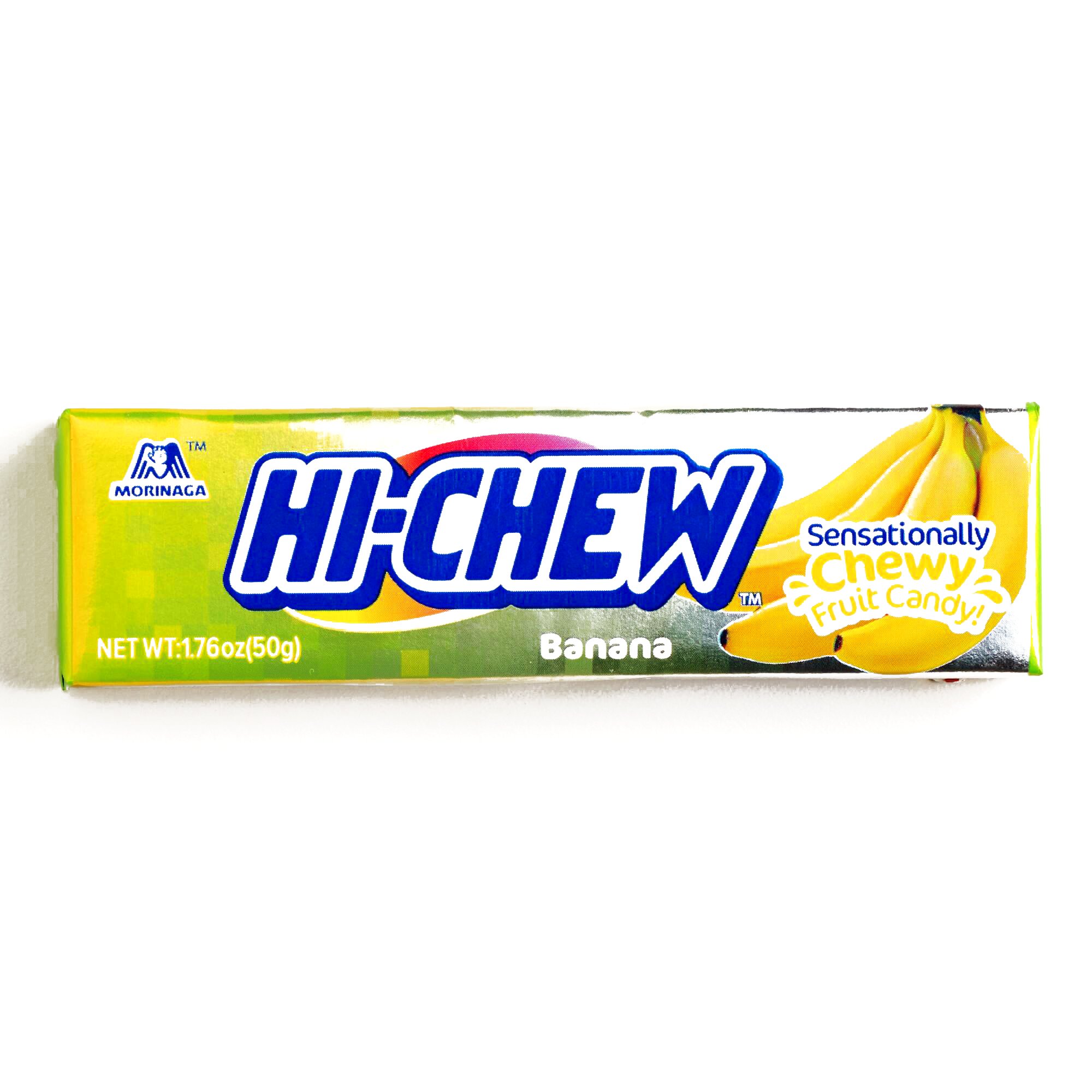 Hi Chew Banana Flavor Chewy Candy - 1.76 oz Pack (50g) | Japanese Soft Fruit Snacks | Perfect for Lunchboxes, Office Snacks & Party Favors
