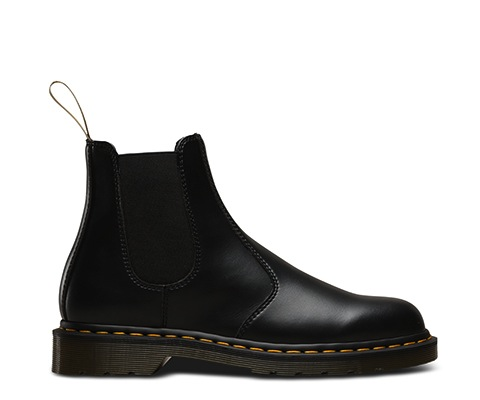 Dr. Martens 2976 Vegan Chelsea Boots for Men & Women - Black Leather Ankle Boots - Perfect for Casual, Work & Outdoor Wear