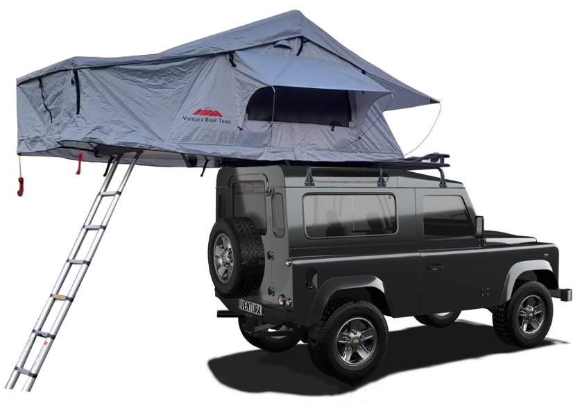 Extended Ventura Deluxe 1.4 Roof Top Tent with FREE LED Lights & Internal Storage Hammock - Premium Rooftop Camping Tent for SUV, Truck, or Van - Perfect for Outdoor Adventures, Road Trips & Overlanding