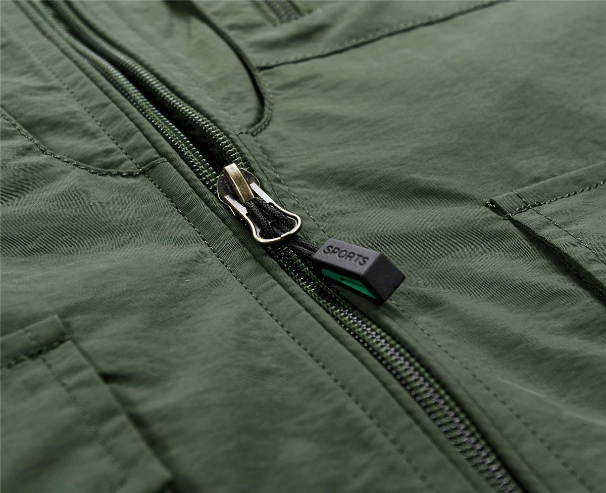 Shanghai Story Men's Quick-Dry Outdoor Fishing Vest with Multiple Pockets - Lightweight Travel & Safari Work Jacket for Summer Adventures, Hiking, Camping, and Fishing Trips