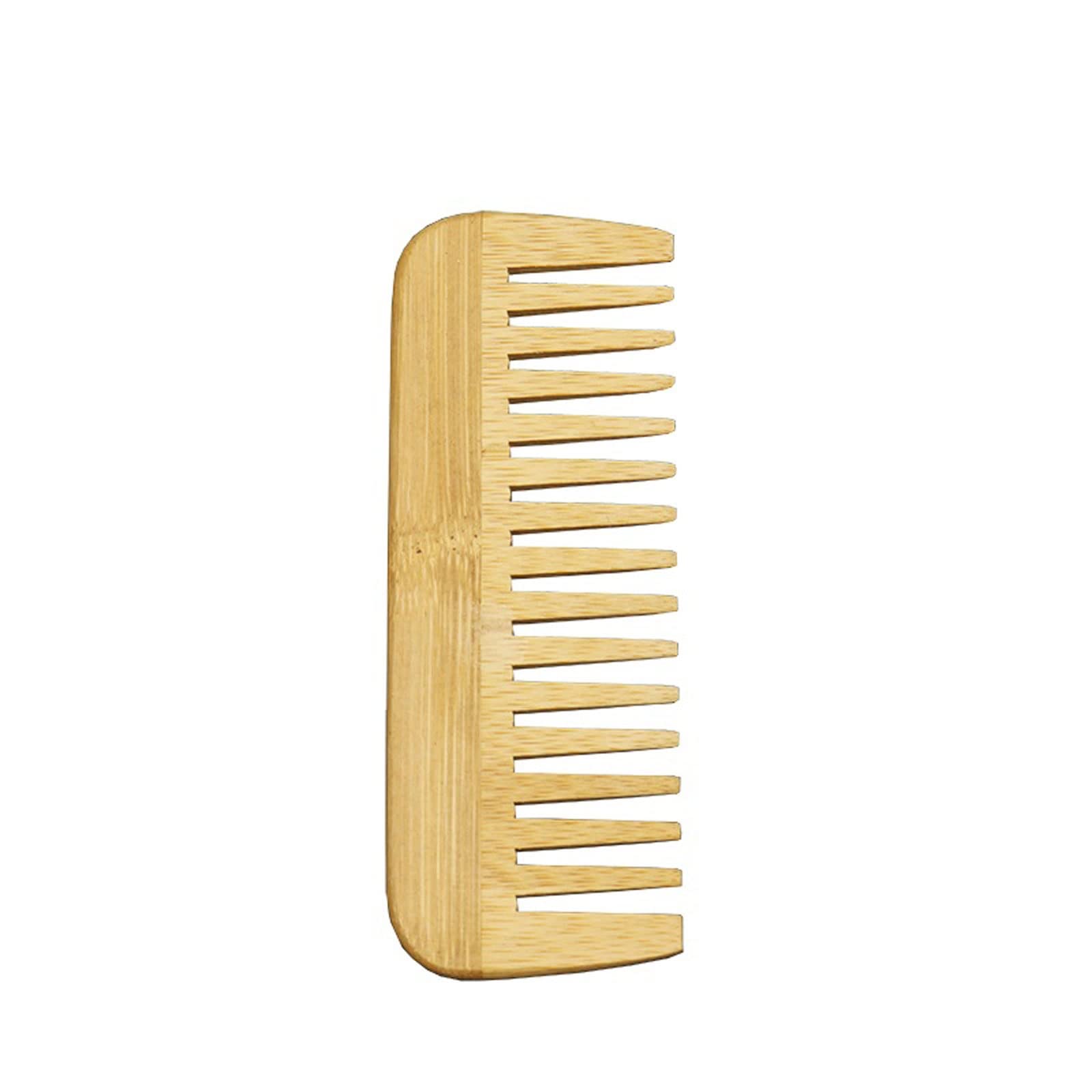 **Wide Tooth Bamboo Comb for Men & Women - Anti-Static Hair Scalp Massager - Natural Wooden Hairbrush for Detangling & Healthy Hair Care - Perfect for Home, Travel & Salon Use**