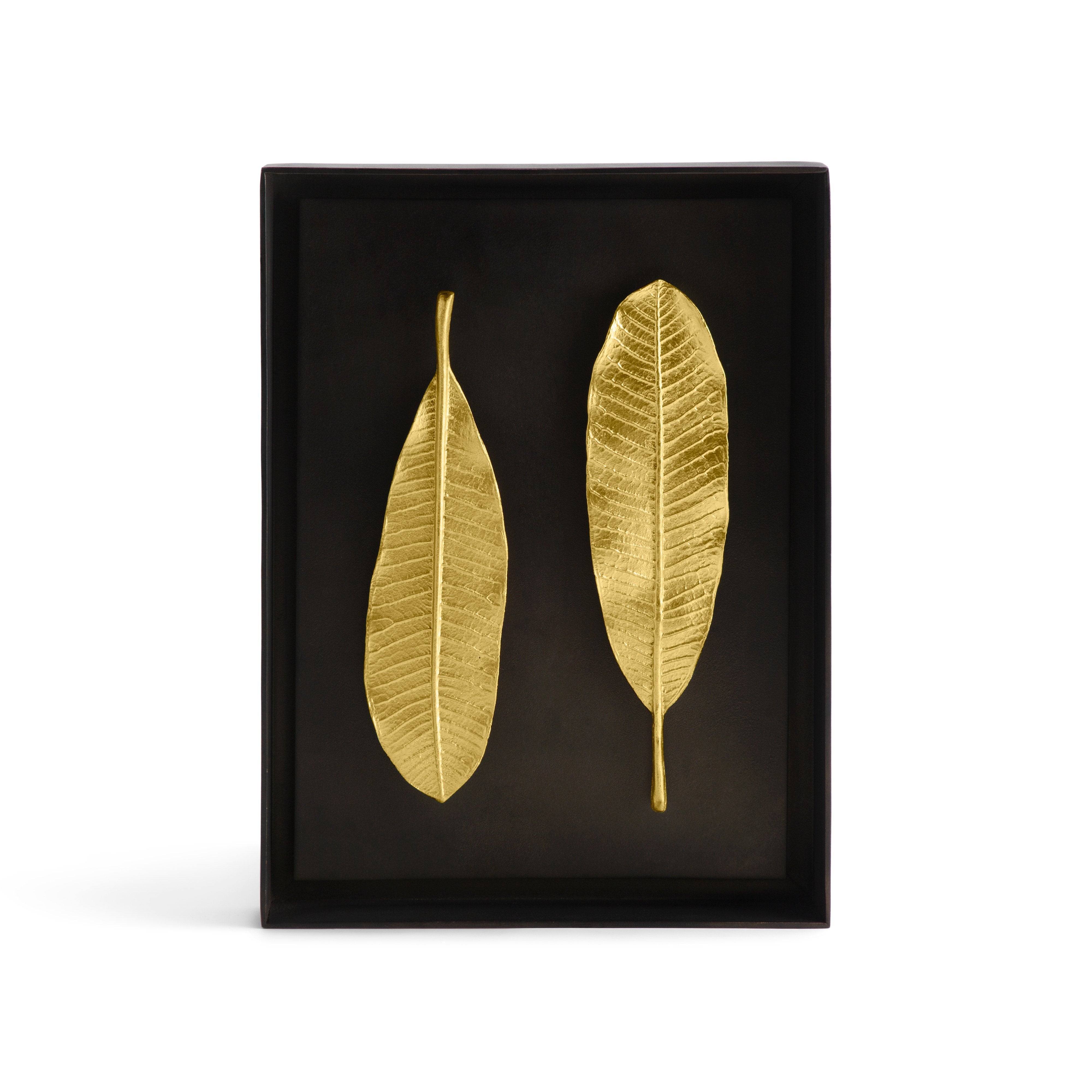 Handmade Champa Leaf Shadow Box - Natural Floral Wall Art Decor for Home & Office - Perfect for Boho, Farmhouse, and Zen Interior Design Styles