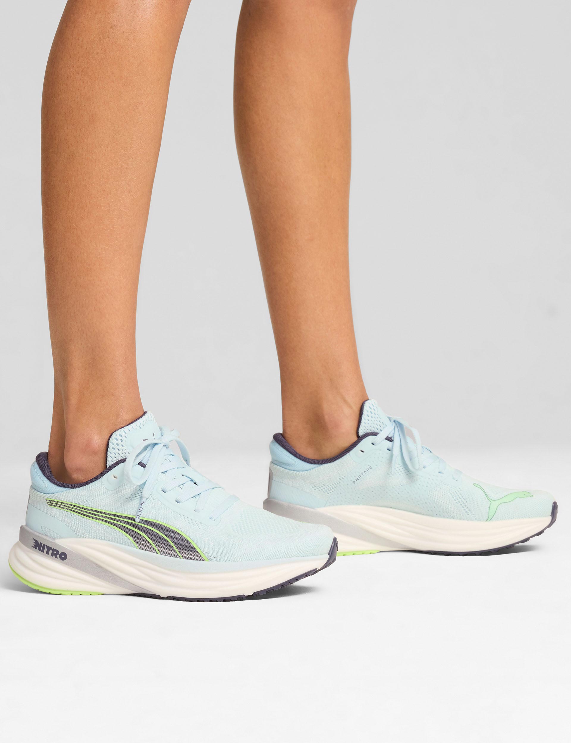 Magnify NITRO 2 Running Shoes - Lightweight & Breathable for Men & Women | Nitro Blue/Fizzy Apple Color | Perfect for Jogging, Gym Workouts & Daily Wear