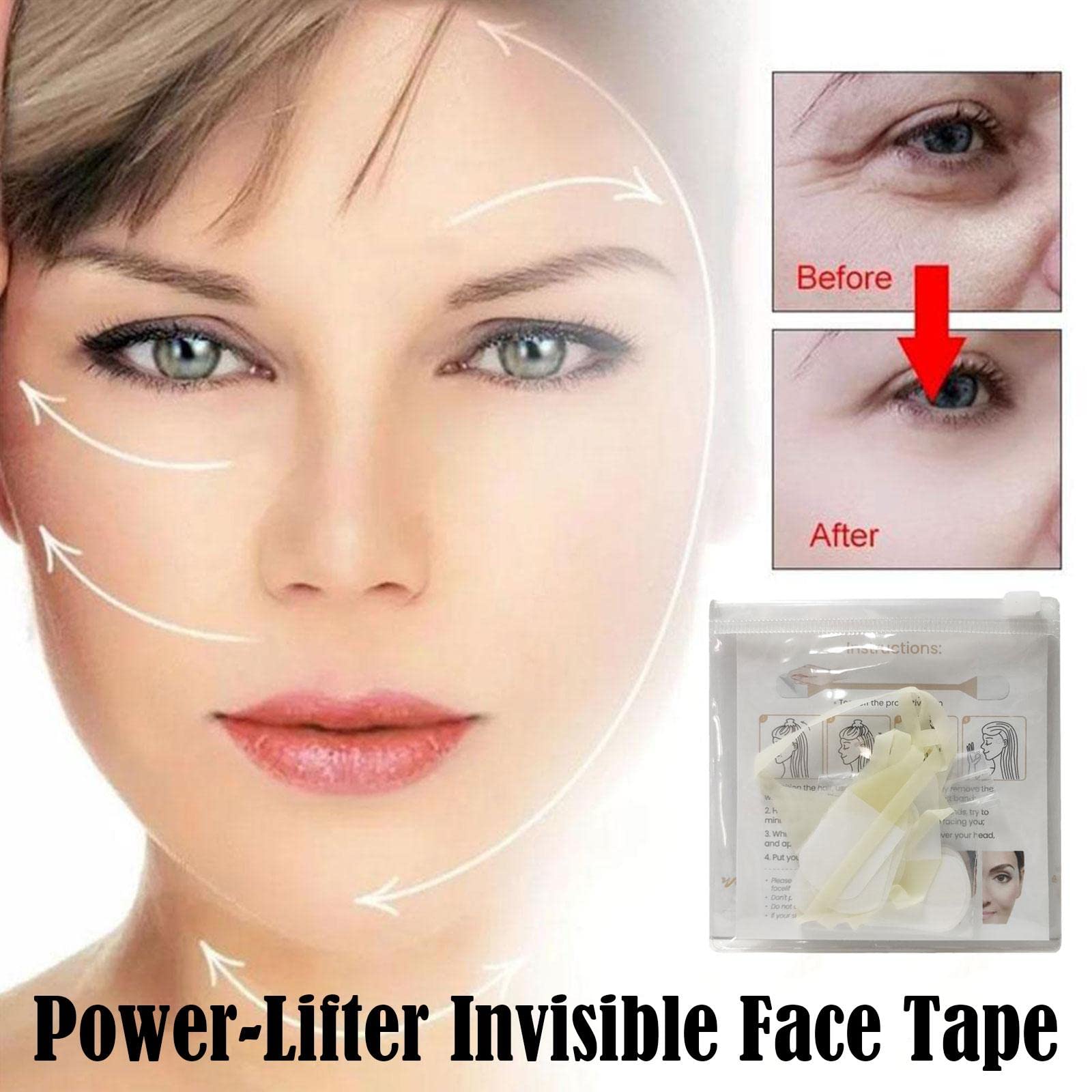 Invisible Silicone Face Lift Tape - V-Shape Chin & Jaw Contouring Strips for Instant Slimming & Lifting | Reusable Beauty Face Lift Tools for Special Occasions & Daily Makeup