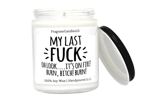 My Last Fuck Candle - Funny Valentine's Day Gift for Boyfriend, Husband, Her | Humorous Galentine's & Anniversary Gift Idea for Couples - Perfect for Romantic Nights, Self-Care Moments & Stress Relief