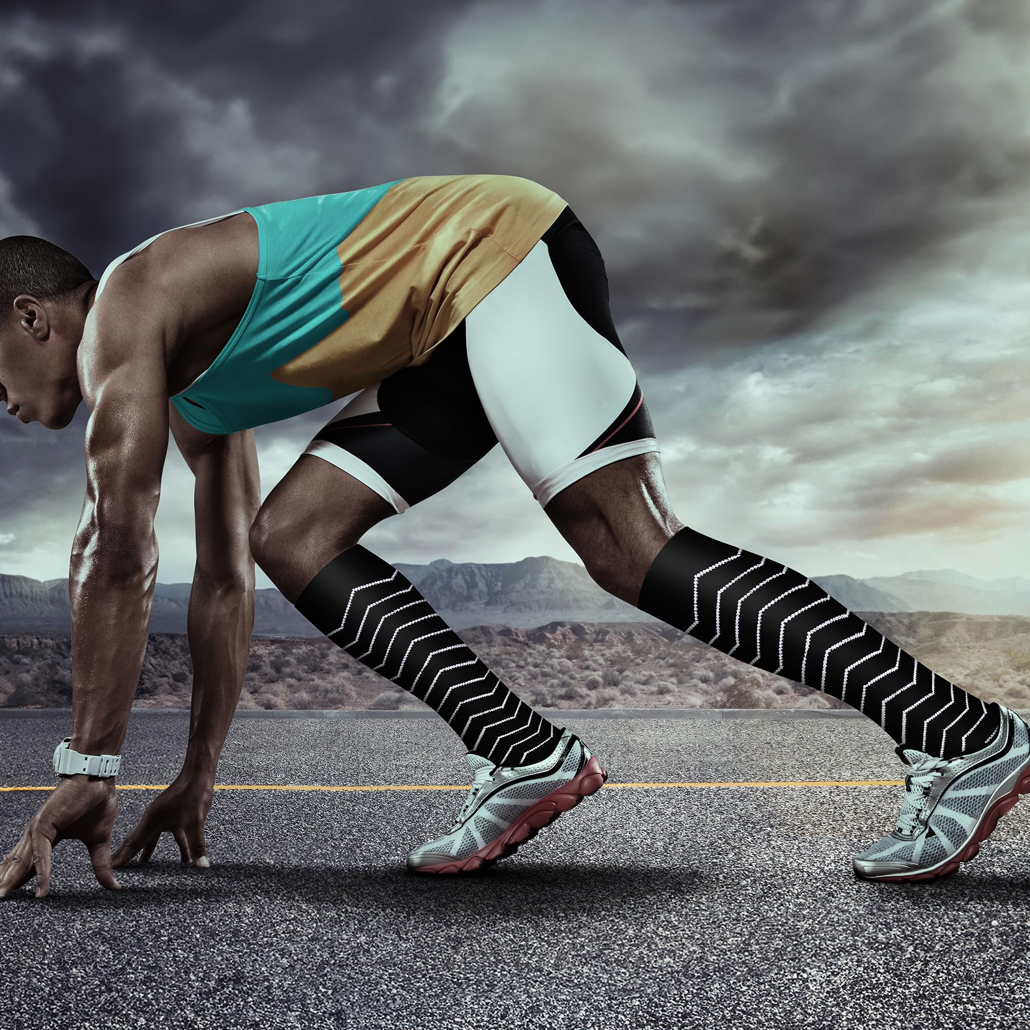 QUXIANG Copper Compression Socks for Women & Men (8 Pairs) - 15-20 mmHg Medical Grade Support for Running, Cycling & Athletic Performance - Improve Blood Circulation & Reduce Swelling - Perfect for Travel, Workouts & Recovery
