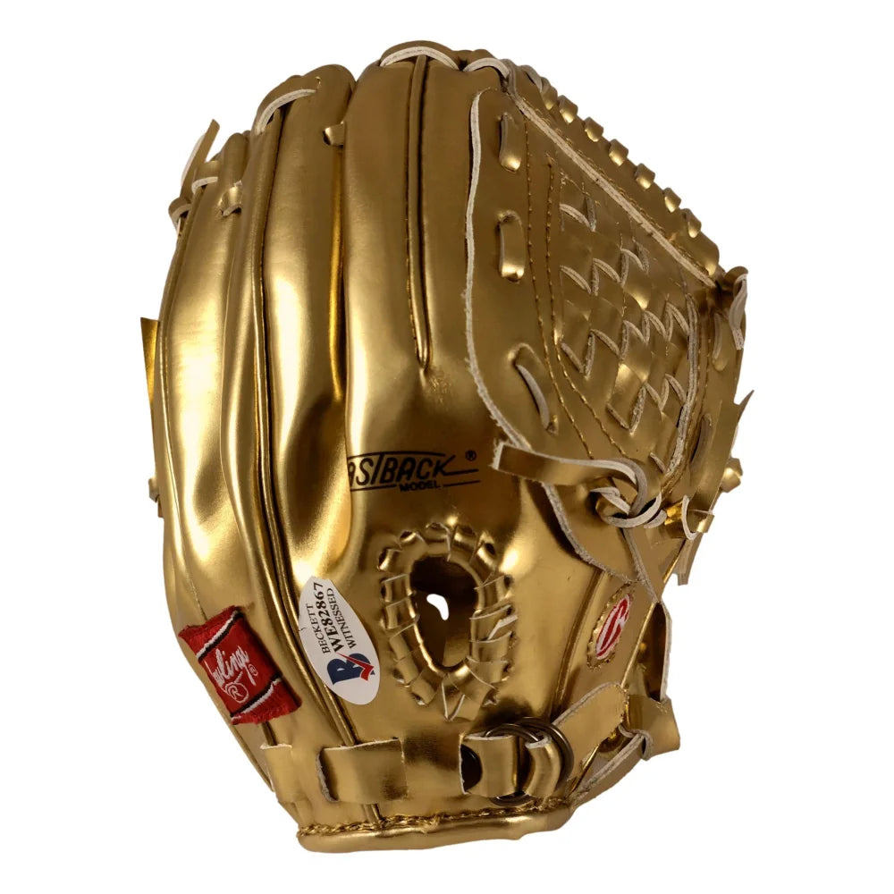 Greg Maddux Autographed Mini Golden Glove - Braves 18x BAS COA Signed - Perfect for Baseball Memorabilia Collectors & Braves Fans - Display in Home Office, Man Cave, or Sports Room
