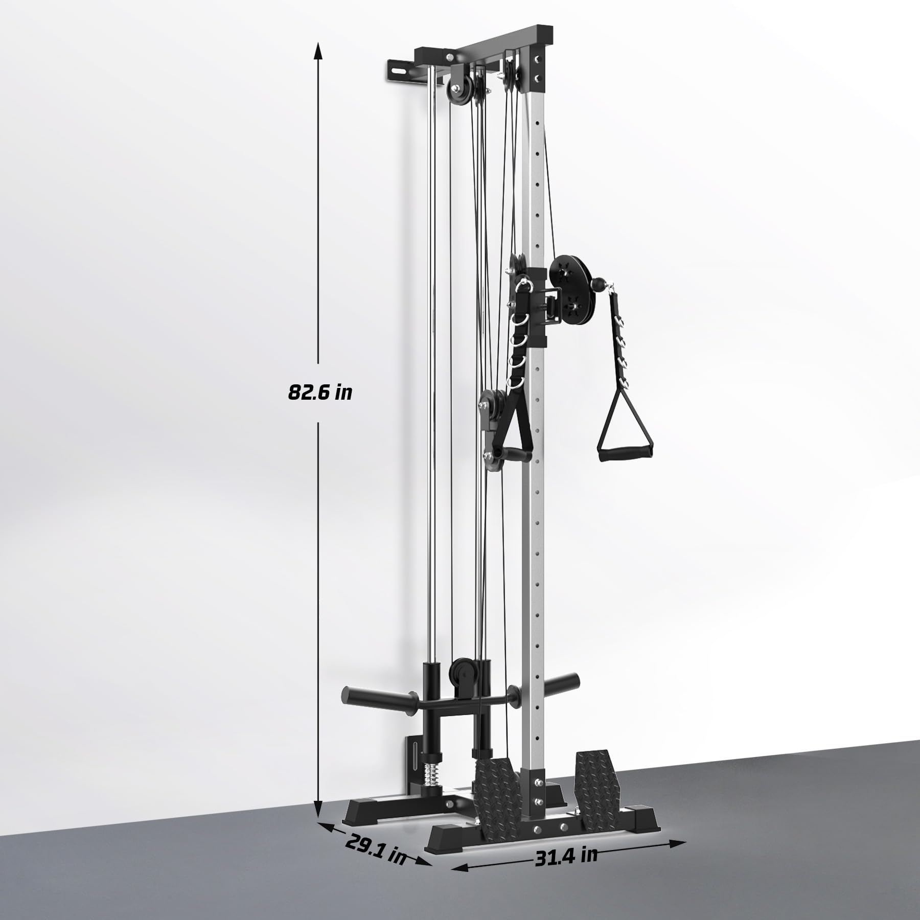 LAT Pulldown Machine - Multi-Functional Cable Workout Equipment with High & Low Pulley Station for Home Gym | Strength Training for Back, Arms & Legs | Perfect for Lat Pulldowns, Rows & Tricep Exercises