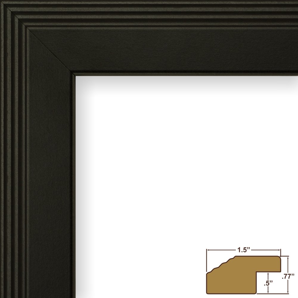 Craig Frames FW4BK 4x6 Inch Black Picture Frames Set of 2 - Modern Photo Display for Home, Office & Gifts - Perfect for Wall Decor, Tabletop & Wedding Photos