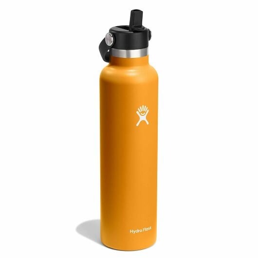24 oz Standard Mouth Water Bottle with Flex Straw Cap - Leakproof & Durable for Gym, Hiking, and Everyday Hydration