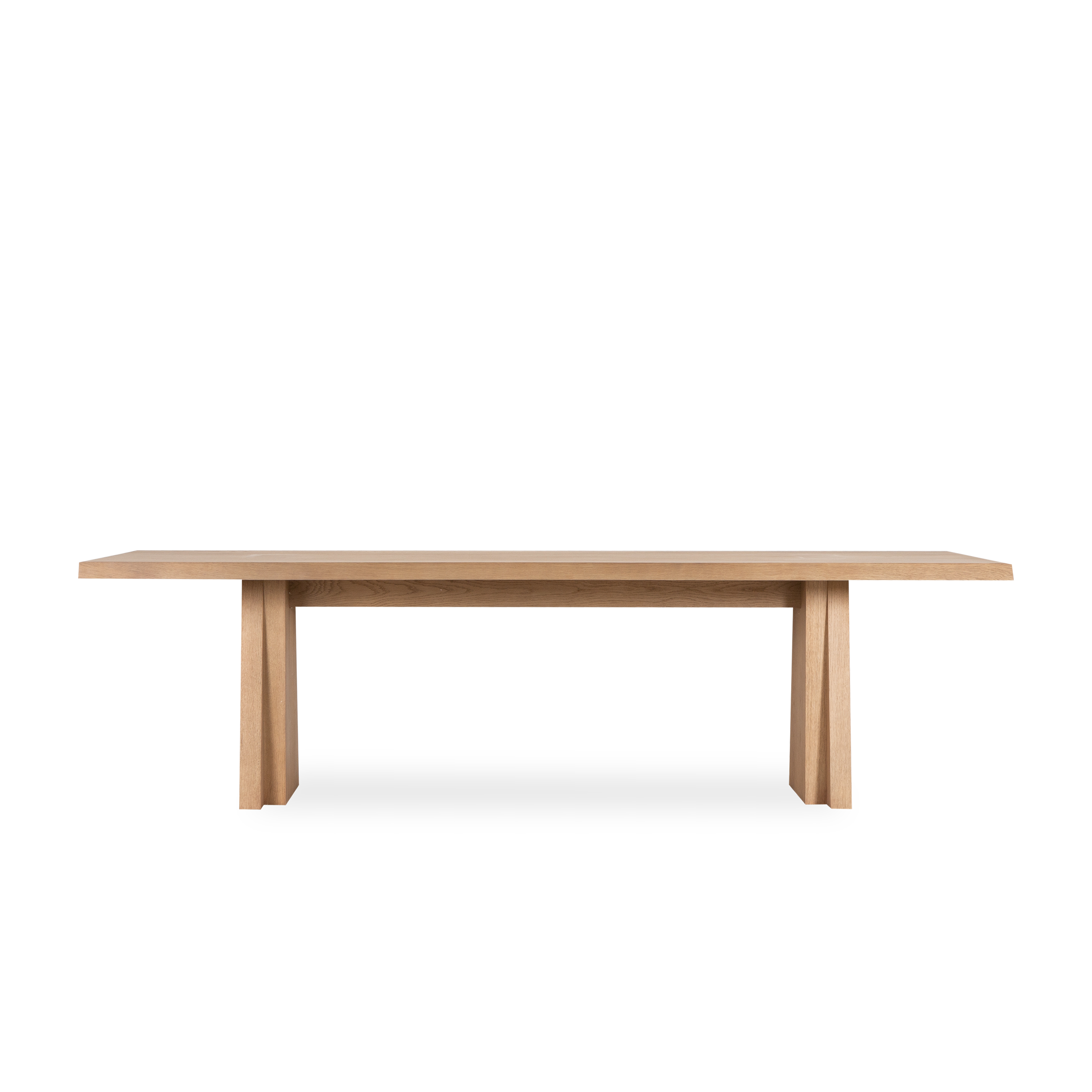 Modern Oblique Rectangular Dining Table - Solid Wood Kitchen Table for 6-8 People - Perfect for Small Spaces, Dining Rooms & Open Floor Plans