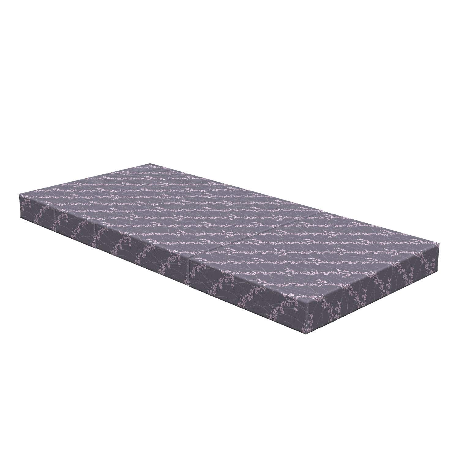 Ambesonne Floral Foldable Mattress - Japanese Sakura Design, 74.8