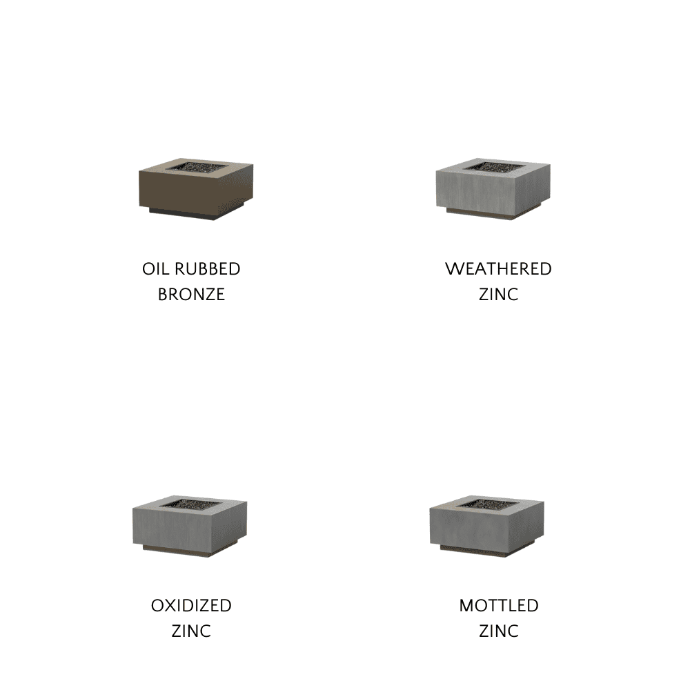 Outdoor Fire Pit Table - Square Concrete Fire Pit with Glass Wind Guard for Patio, Backyard, and Garden - Perfect for Camping, BBQ, and Gatherings