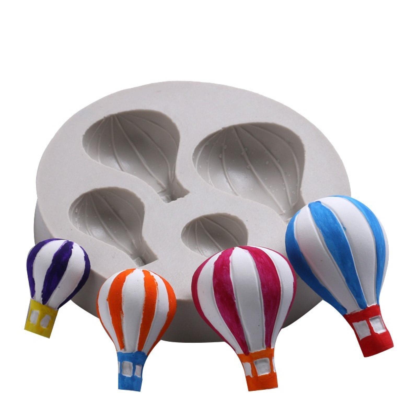 Hot Air Balloon Silicone Soap Molds - Fondant Cake Decorating Tool for Chocolate, Fudge & Sugarcraft - Reusable Kitchen Baking Supplies for DIY Candles, Cupcakes & Dessert Making